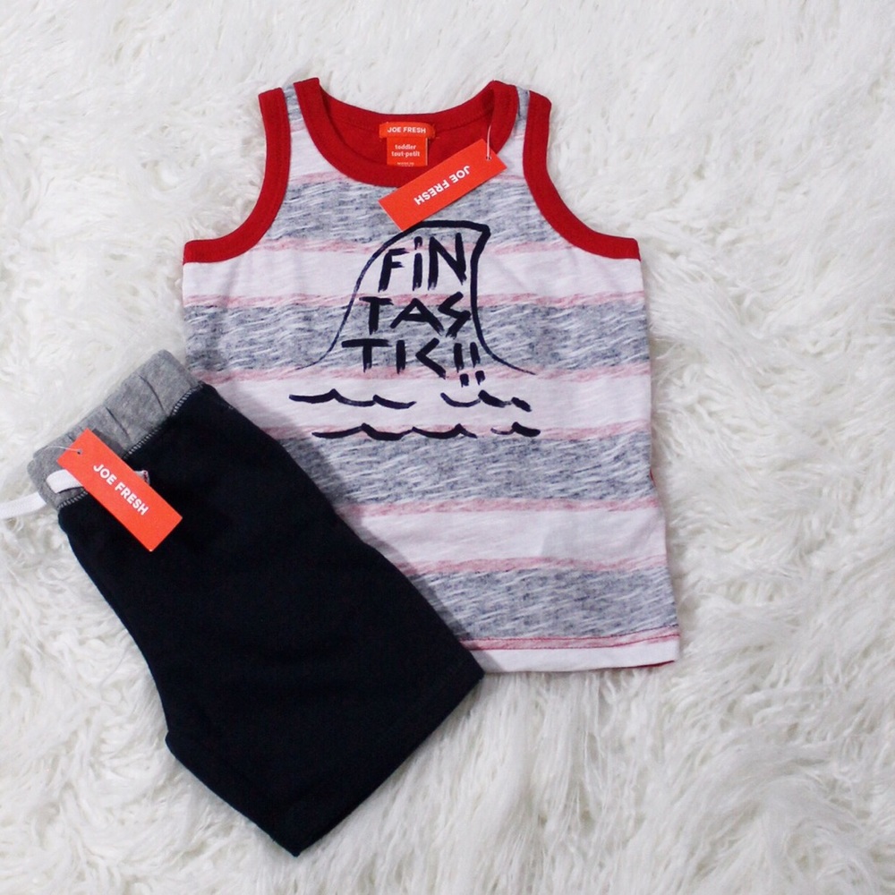NWT Joe Fresh 2 Piece Tank & French Terry Shorts - Picture 3 of 8